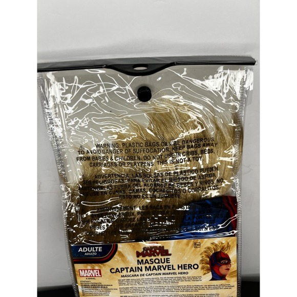 Captain Marvel Mohawk Mask —‎ Adult Cosplay/Halloween Costume, New - Picture 2 of 2